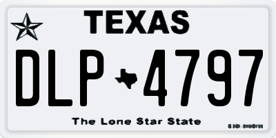 TX license plate DLP4797