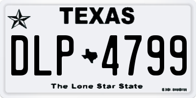 TX license plate DLP4799