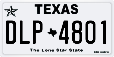 TX license plate DLP4801