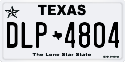 TX license plate DLP4804