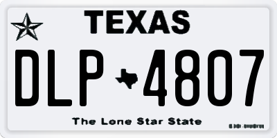 TX license plate DLP4807