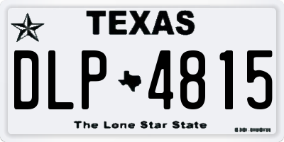 TX license plate DLP4815