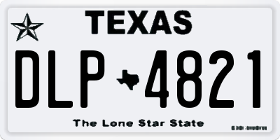 TX license plate DLP4821