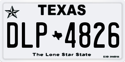 TX license plate DLP4826