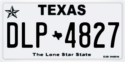 TX license plate DLP4827