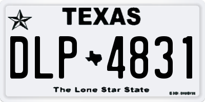 TX license plate DLP4831