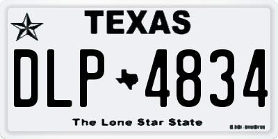 TX license plate DLP4834