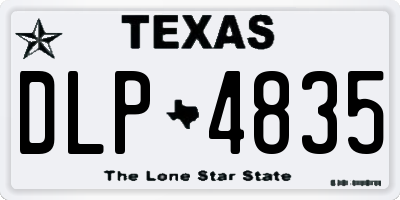 TX license plate DLP4835
