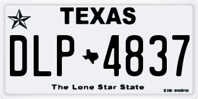 TX license plate DLP4837