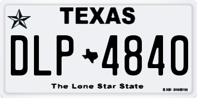 TX license plate DLP4840
