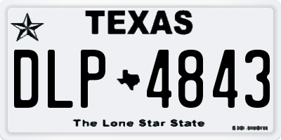 TX license plate DLP4843