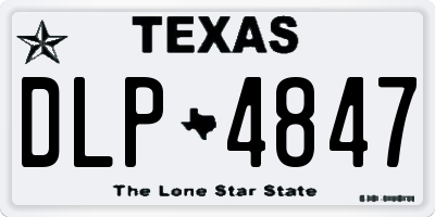 TX license plate DLP4847