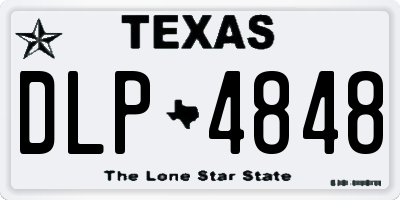TX license plate DLP4848