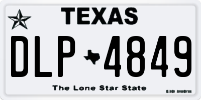 TX license plate DLP4849