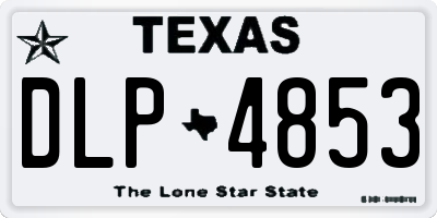 TX license plate DLP4853