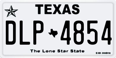 TX license plate DLP4854