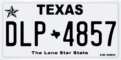 TX license plate DLP4857
