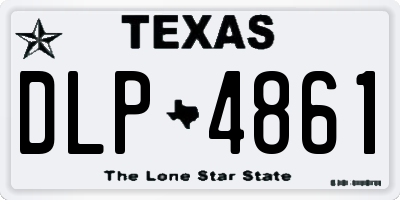 TX license plate DLP4861