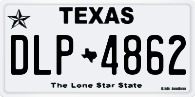TX license plate DLP4862