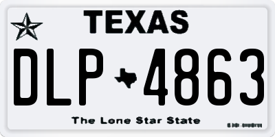 TX license plate DLP4863