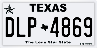 TX license plate DLP4869