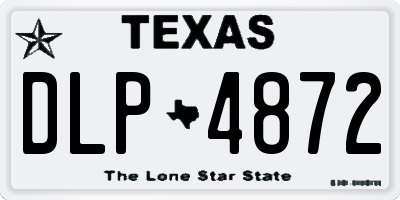 TX license plate DLP4872