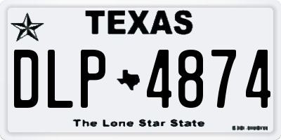 TX license plate DLP4874