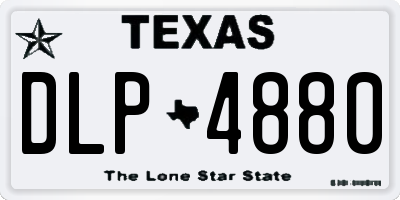 TX license plate DLP4880