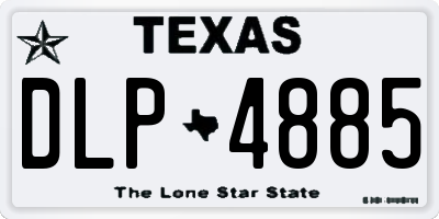 TX license plate DLP4885