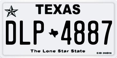 TX license plate DLP4887