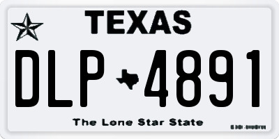 TX license plate DLP4891