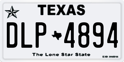 TX license plate DLP4894