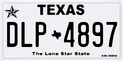 TX license plate DLP4897