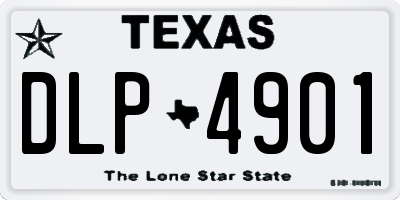 TX license plate DLP4901
