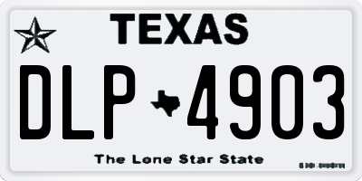 TX license plate DLP4903