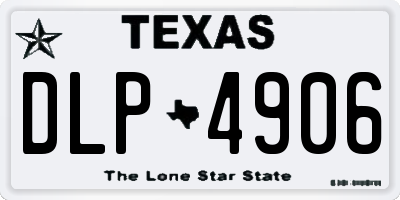 TX license plate DLP4906