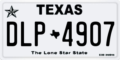 TX license plate DLP4907