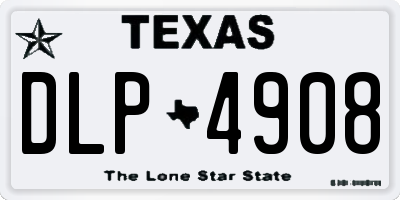 TX license plate DLP4908