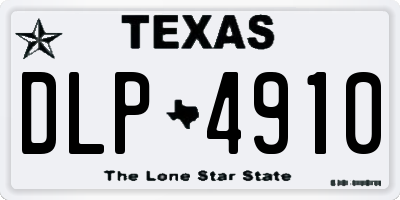 TX license plate DLP4910