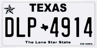 TX license plate DLP4914