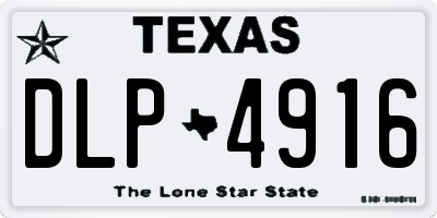 TX license plate DLP4916