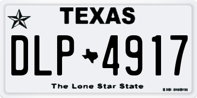 TX license plate DLP4917