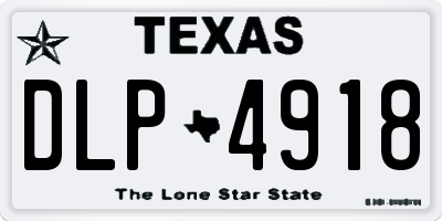 TX license plate DLP4918