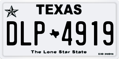 TX license plate DLP4919