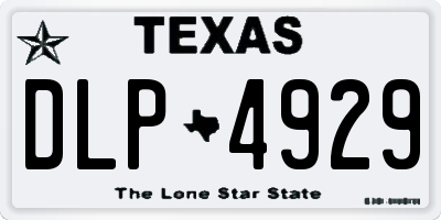 TX license plate DLP4929