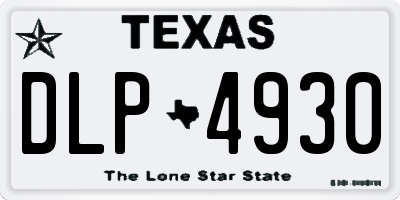 TX license plate DLP4930