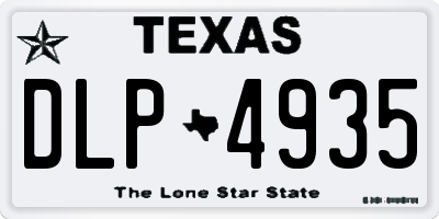 TX license plate DLP4935