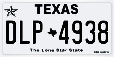 TX license plate DLP4938