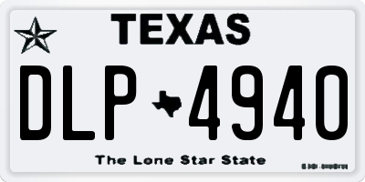 TX license plate DLP4940