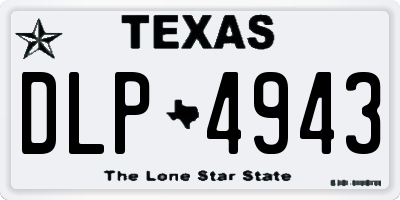 TX license plate DLP4943